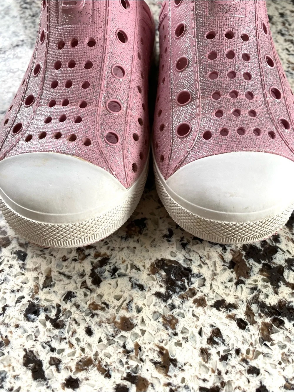 SKECHERS Foamies Guzman Steps Slip On Play Shoes Pink Sparkle 10